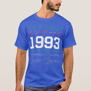 Retro Otaku Kanji Vintage 1993 Geburtstag Ramen An T-Shirt