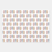 Retro OTD Doktor der Arbeitstherapie Geschenkpapier Set (Vorderseite 3)