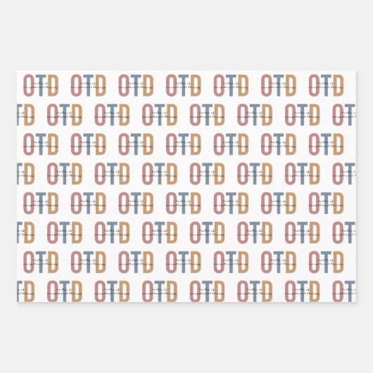 Retro OTD Doktor der Arbeitstherapie Geschenkpapier Set (Vorderseite 3)