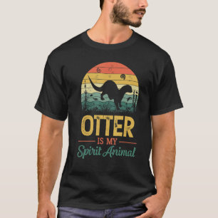 Retro Otter ist mein Geist Tier Niedlichen Meer Ti T-Shirt