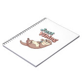 Retro Otter Just Vibing Lined Notebook Notizblock (Linke Seite)