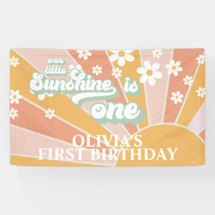 Retro Our Little Sunshine Daisy Geburtstagsbanner Banner