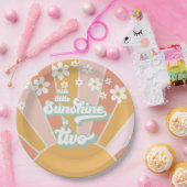 Retro Our Sunshine ist zwei tänzerische boho Paper Pappteller (Party)