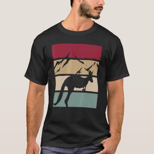 Retro Outback Kangaroo Australien Tier Kangaroo T-Shirt (Vorderseite)