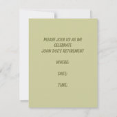 Retro Outboard Motor Retirement Einladung Fischen (Rückseite)