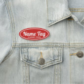 Retro Oval Classic Name Tag Namensschild (Beispiel)