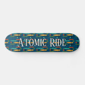 Retro Oval Dot Lines Skateboard (Horizontal)