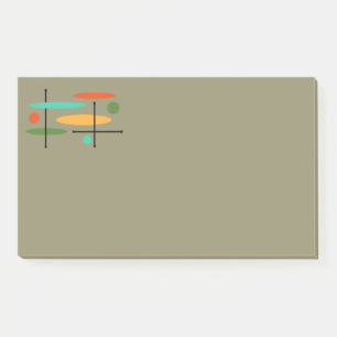 Retro-Oval-Dotlinien Post-it Klebezettel