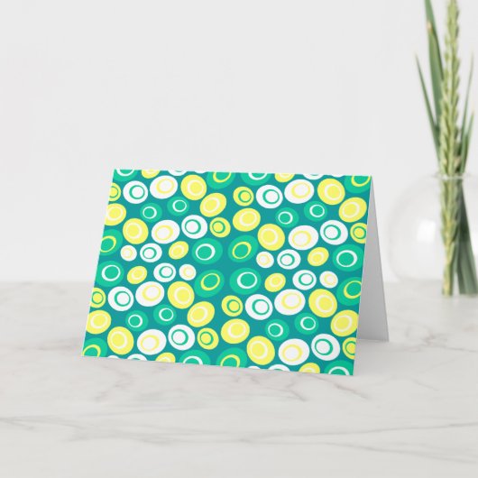 Retro Oval Dots Muster Feiertagskarte (Vorderseite)