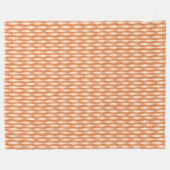 Retro Oval Fleece Blanket - Terracotta Mod Look (Vorderseite (Horizontal))