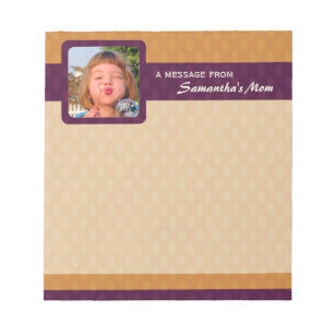 Retro Oval-Foto-kleiner Mama-Notizblock - Notizblock