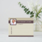 Retro Oval-Foto-Rezept-Karten - Asche Postkarte (Stehend Vorderseite)