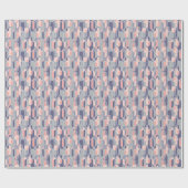 Retro Oval Geometric 70er Muster Geschenkpapier (Flach)