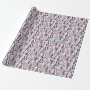 Retro Oval Geometric 70er Muster Geschenkpapier
