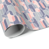 Retro Oval Geometric 70er Muster Geschenkpapier (Rolleneckpunkt)