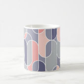 Retro Oval Geometric 70er Muster Kaffeetasse (Mittel)