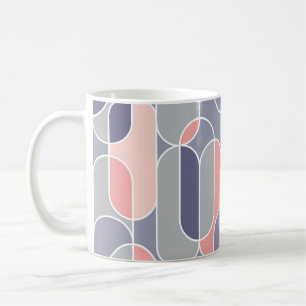 Retro Oval Geometric 70er Muster Kaffeetasse