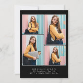 Retro Oval Modern Class of 2024 Foto Abschluss Einladung (Rückseite)