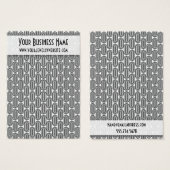 Retro Oval Patterns BW Earring Display Card (Vorne & Hinten)