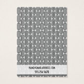 Retro Oval Patterns BW Earring Display Card (Rückseite)
