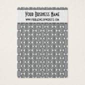 Retro Oval Patterns BW Earring Display Card (Vorderseite)