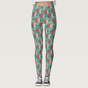 Retro-Ovale und Halbkreise Leggings