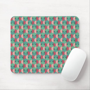 Retro-Ovale und Halbkreise Mousepad
