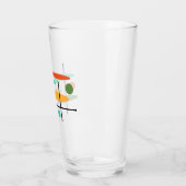 Retro-Ovalen und -Linien Glas (Links)