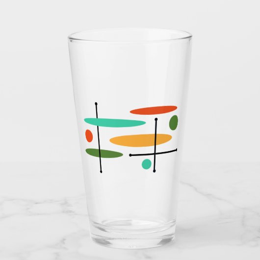 Retro-Ovalen und -Linien Glas (Vorderseite)
