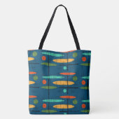 Retro Ovalle Linien & Punkte Tasche (Rückseite)