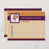 Retro Ovals Foto Rezeptionskarten - Mandarine Postkarte (Vorne/Hinten)