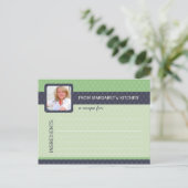 Retro Ovals Foto Rezeptkarten - Moss Postkarte (Stehend Vorderseite)