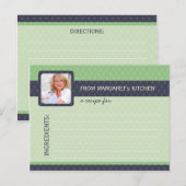 Retro Ovals Foto Rezeptkarten - Moss Postkarte (Vorne/Hinten)