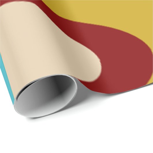 Retro-Ovals Geschenkpapier (Rolleneckpunkt)