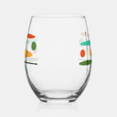 Retro-Ovals & Lines Weinglas Ohne Stiel (Links)