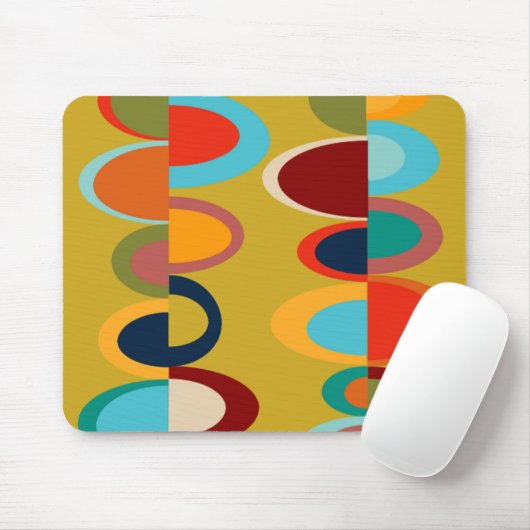 Retro-Ovals Mousepad (Mit Mouse)