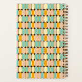 Retro-Ovals-Muster des mittleren Jahrhunderts Notizblock (Rückseite)