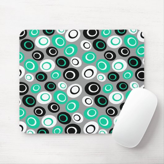 Retro Ovals Muster Mousepad (Mit Mouse)