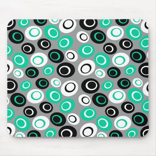 Retro Ovals Muster Mousepad (Vorne)