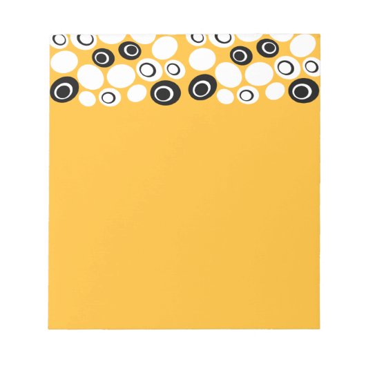 Retro Ovals Muster Notizblock (Vorderseite)