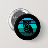 Retro Owl Button (Vorne & Hinten)