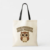 Retro Owl Deep Thoughts Canvas Tote Bag Tragetasche (Rückseite)