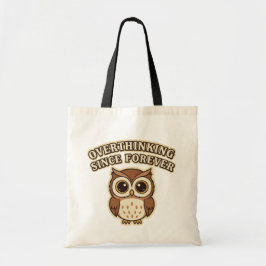 Retro Owl Deep Thoughts Canvas Tote Bag Tragetasche