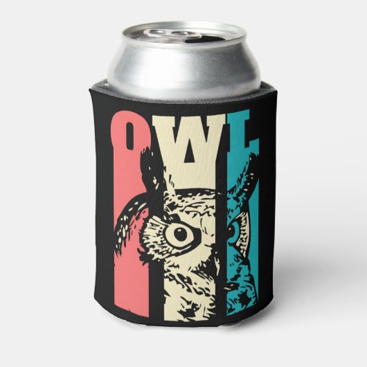 Retro Owl Dosenkühler (Kanne Rückseite)