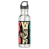 Retro Owl Edelstahlflasche (Vorderseite)