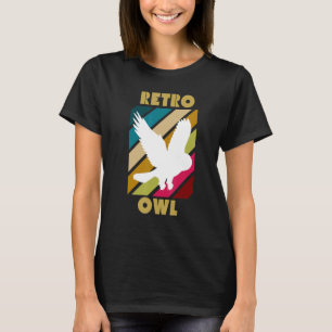 Retro Owl Fying Bird Vintage Niedliche Owls Tierbi T-Shirt