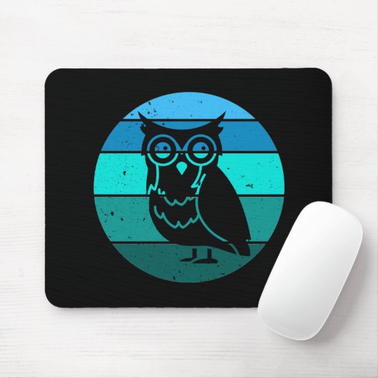 Retro Owl Mousepad (Mit Mouse)