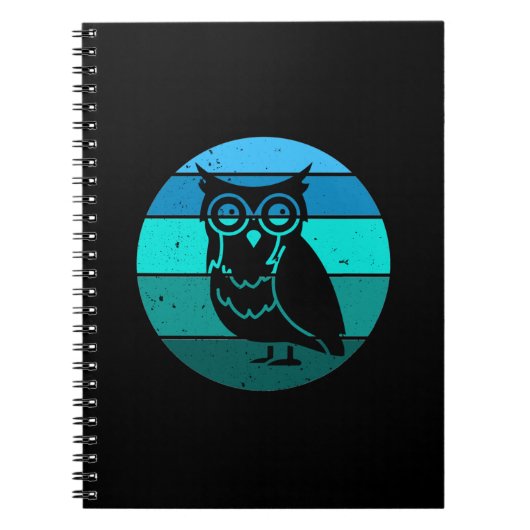 Retro Owl Notizblock (Vorderseite)