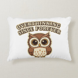 Retro Owl Overthinking Rectangular Pillow Dekokissen