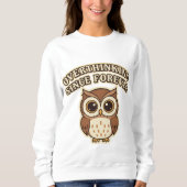 Retro Owl Overthinking Women’s Sweatshirt (Vorderseite)